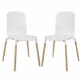 East End Imports Stack Wood Dining Chairs - White, 2PK EEI-1372-WHI